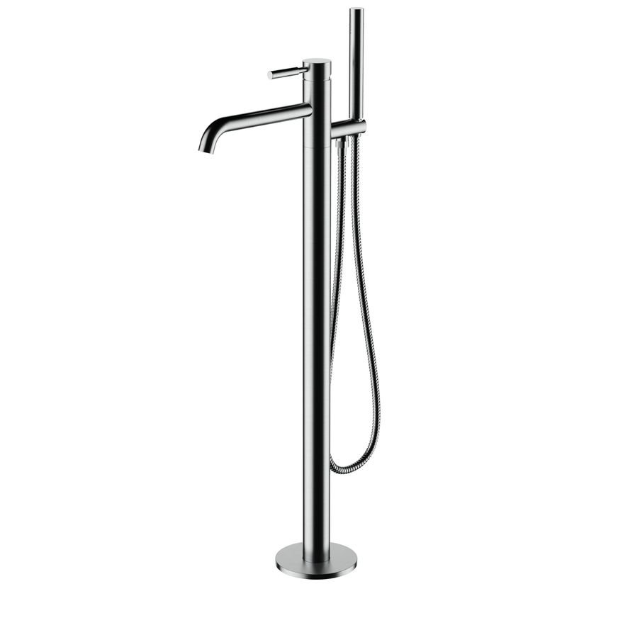 Swiss Floor Mount Bath Filler & Handshower