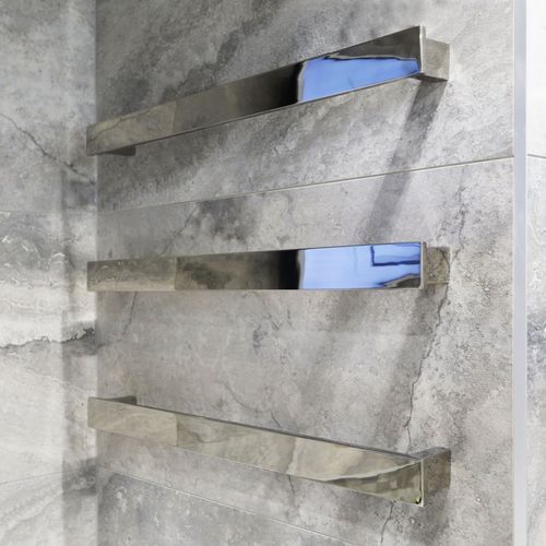 Code Square Single Bar Heated Towel Rail