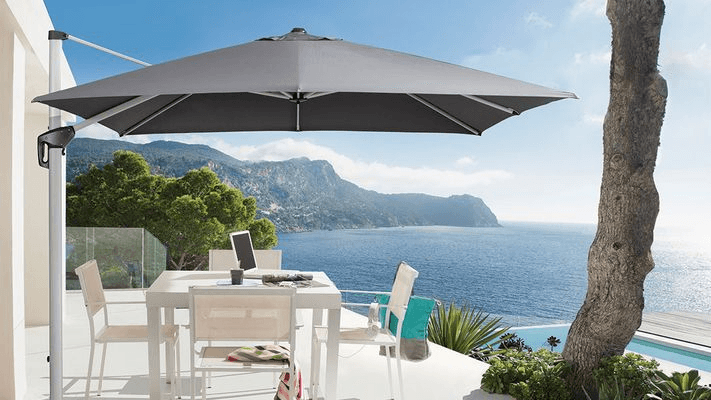 Aspen Cantilever Umbrella in Charcoal Grey