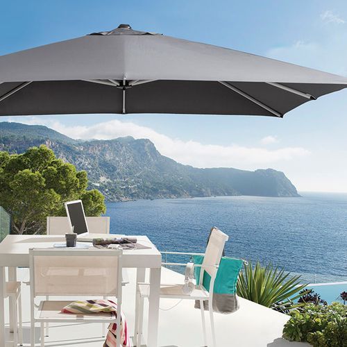 Aspen Cantilever Umbrella in Charcoal Grey
