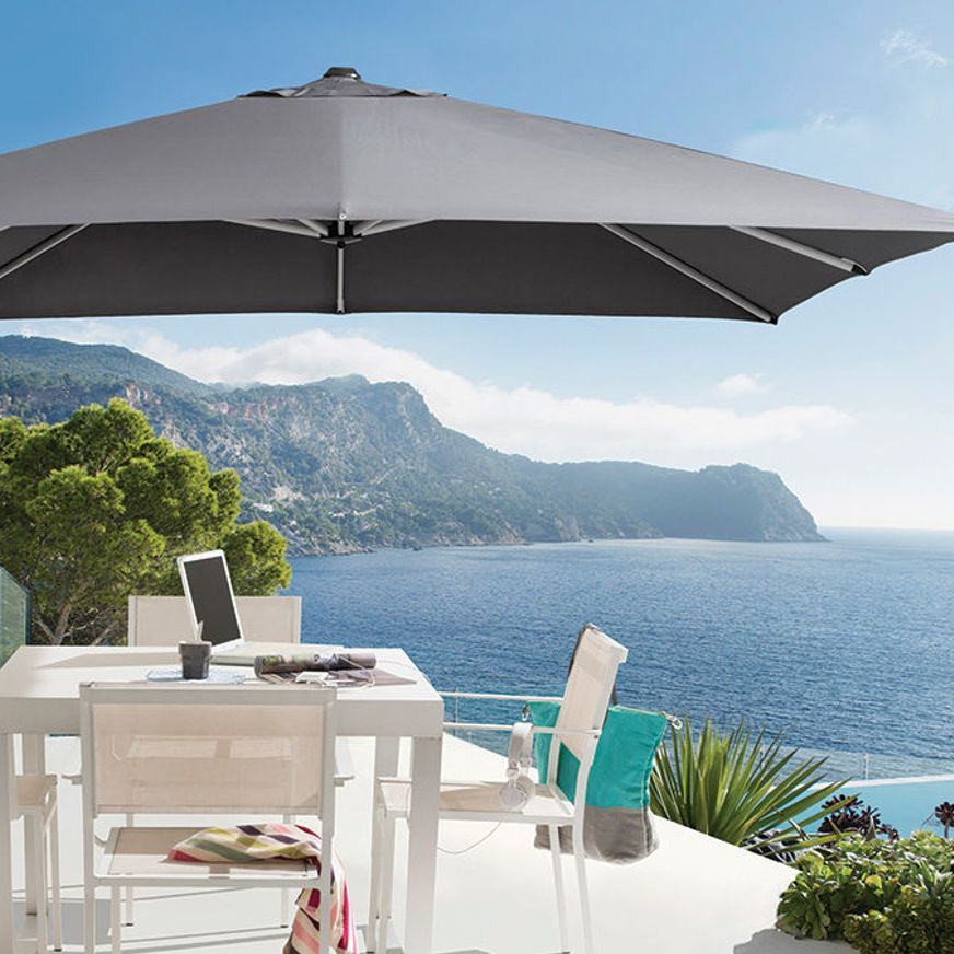Aspen Cantilever Umbrella in Charcoal Grey
