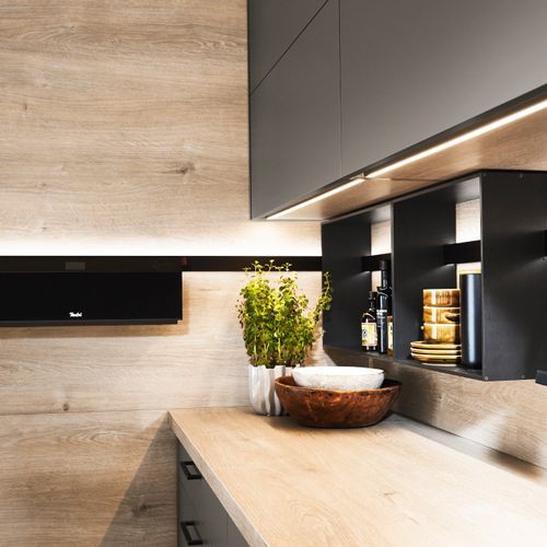 Laser Melamine Kitchen Cabinetry