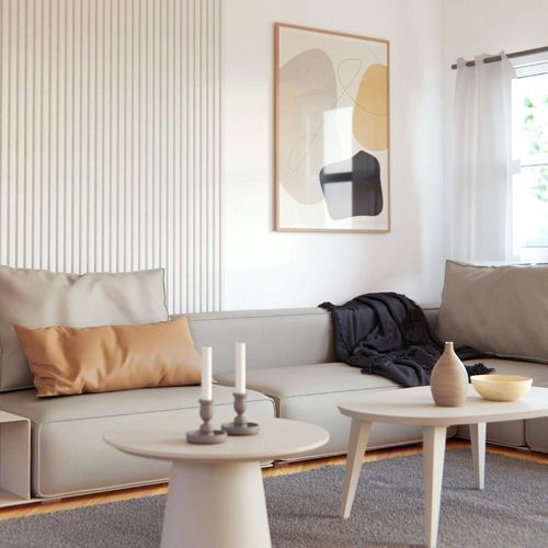Snow White Colour Acoustic Slat Wall Panels