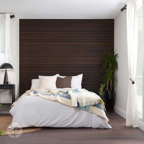 Smoked Oak Acoustic Slat Wood Wall Panels