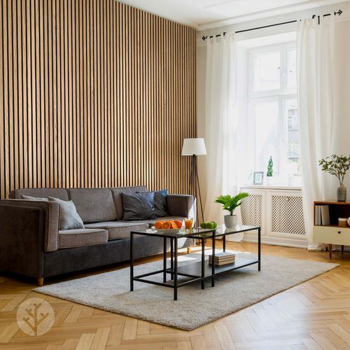 Natural Oak Acoustic Slat Wood Wall Panels