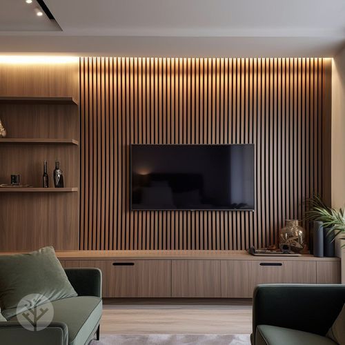 Natural Oak Acoustic Slat Wood Wall Panels