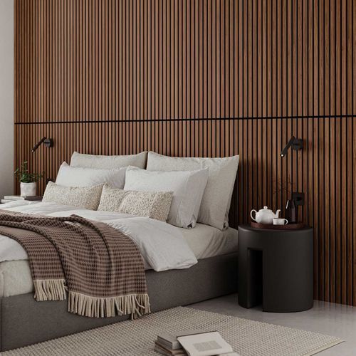 Natural Walnut Acoustic Slat Wood Wall Panels