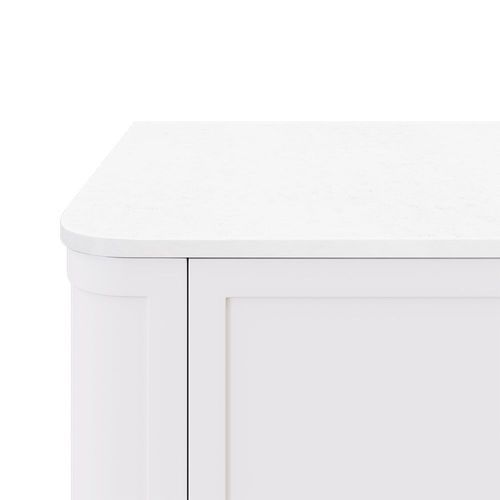 Crystal Pure Silica Free Stone Top, Curved Full Depth