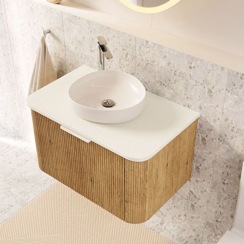 Roman Sand Silica Free Stone Top, Curved Full Depth