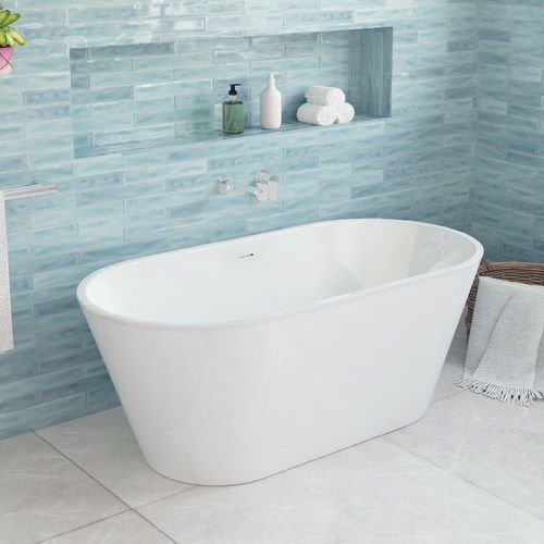 Austin Freestanding Acrylic Bath with Overflow