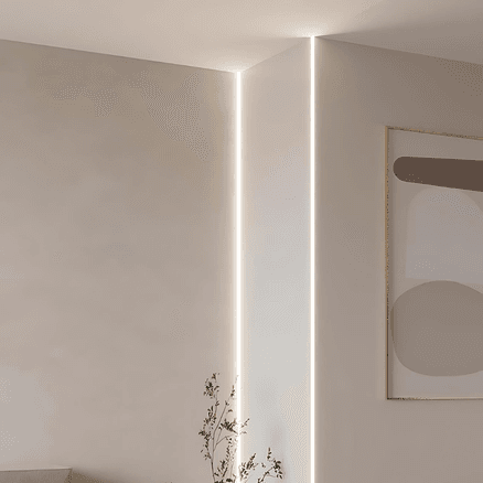 Plaster-in Trimless Outer Corner Extrusion