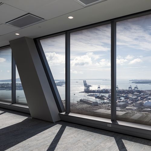 PW1000 4 sided flush glazed unitised curtainwall