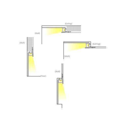Plaster-in Trimless Profiles for Cove Lighting