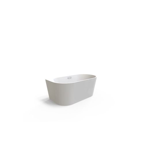 Unika Round Back To Wall W/Overflow Gloss Bath Tub