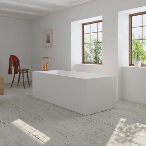 Alison ST23 Toka Lite Back-to-Wall Stone Bath 1700mm