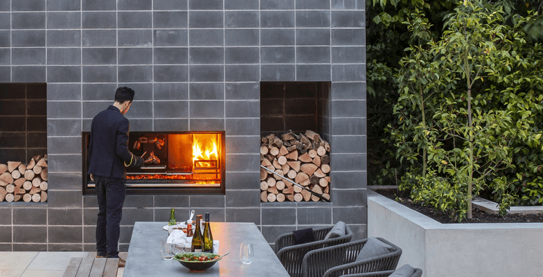 Escea EK Series Outdoor Fireplace Kitchen