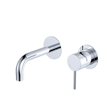 Kaya 130mm Basin/Bath Wall Mixer Set, Round Plate