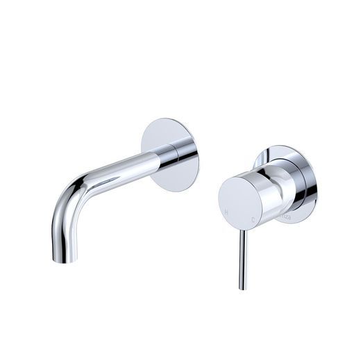 Kaya 130mm Basin/Bath Wall Mixer Set, Round Plate