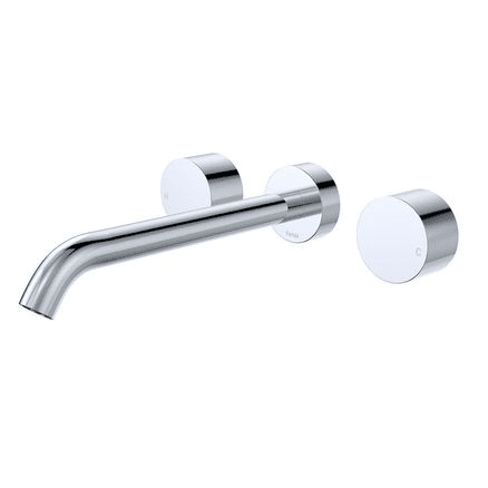 Kaya Wall Set, Round Taps, 220mm Outlet