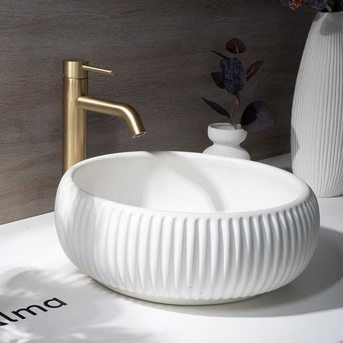 Mira Brushed Brass Gold Tall Basin Mixer