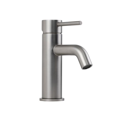 Mira Brushed Nickel Short Basin Mixer