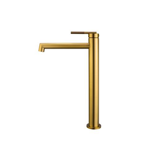 Caddence Tall Basin Mixer Brushed Brass