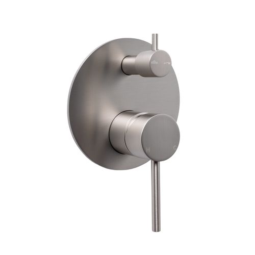 Mira Brushed Nickel Wall Mixer Divertor Plate