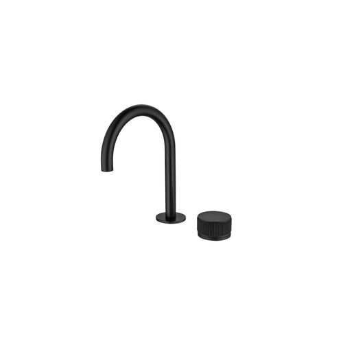 Mica Fluted Gooseneck Hob Basin Mixer