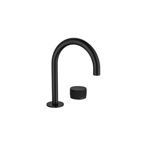 Mica Fluted Gooseneck Hob Basin Mixer