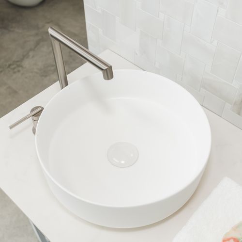 Caddence Split Type Basin Mixer Brushed Nickel