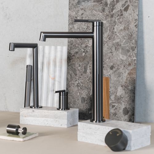 Caddence Tall Basin Mixer Gun Metal Grey