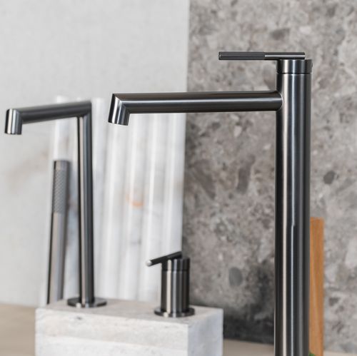 Caddence Tall Basin Mixer Gun Metal Grey