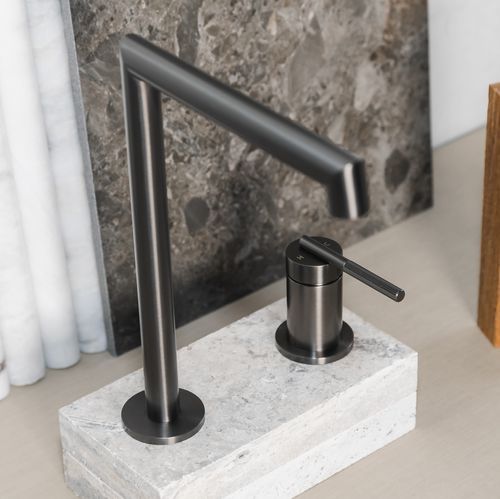 Caddence Split Type Basin Mixer Gun Metal Grey
