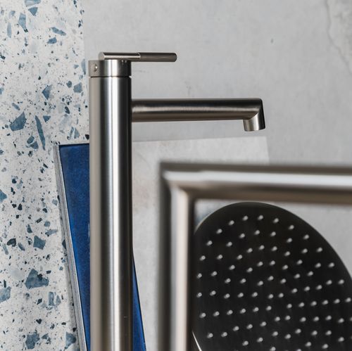 Caddence Tall Basin Mixer Brushed Nickel