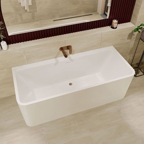 Empire Slim Basin/Bath Wall Mixer Set, Oval Plate