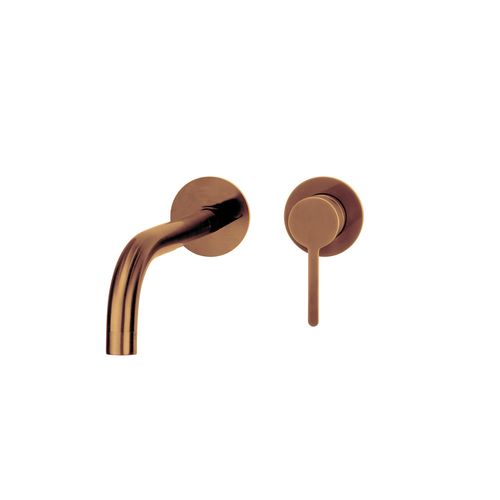 Loft Wall Basin Mixer Brushed Copper