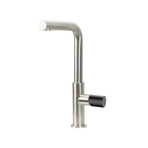 Urban Minimalist Mixer Brushed Stainless Black Handle