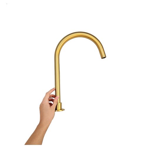 Moon Swivel Basin Mixer Brushed Brass