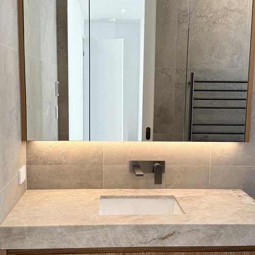 Bianca Wall Basin/Bath Mixer 187mm | Gun Metal