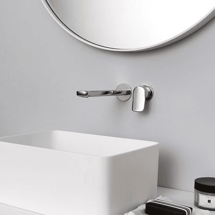 Brim Wall Mounted Basin Mixer 225mm Trimset