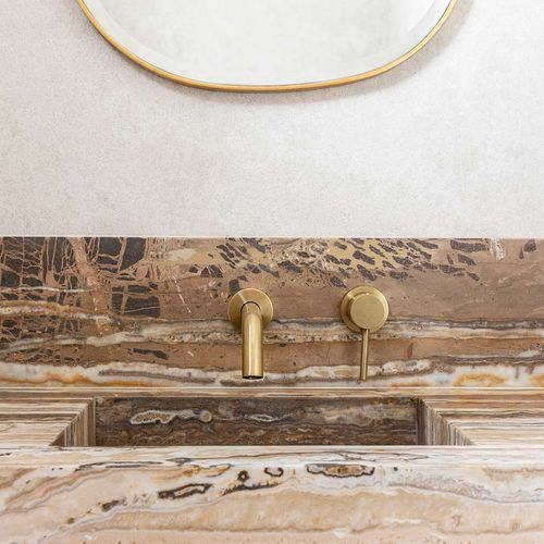 Elysian Minimal Mixer & Spout Set | Brushed Brass