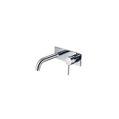 Unika Hali Wall Basin Mixer with Curved Spout