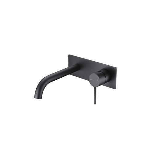 Unika Hali Wall Basin Mixer with Curved Spout