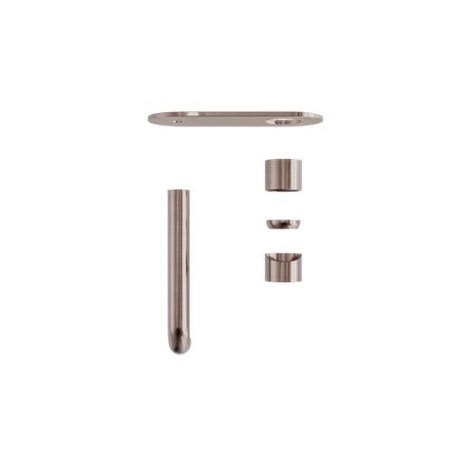 Zen SS316L Wall Basin/Bath Mixer 185mm Spout Trim Kits | Brushed Bronze