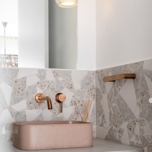 Elysian Minimal Mixer & Spout Set | Brushed Copper