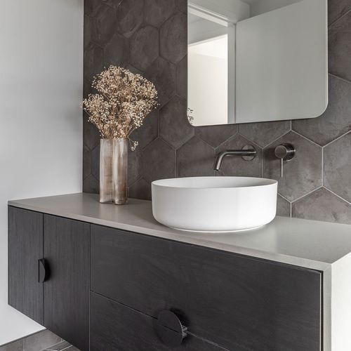 Elysian Minimal Mixer & Spout Set | Brushed Gunmetal