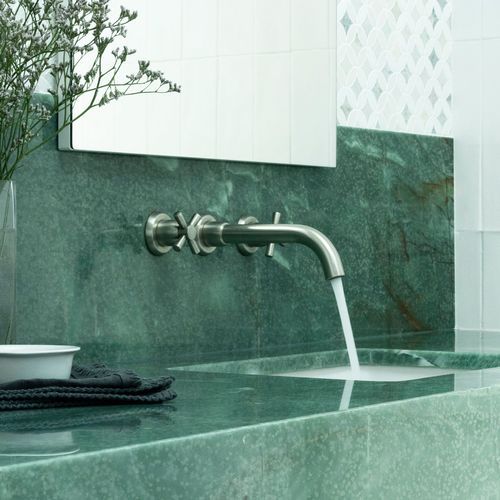 Perrin & Rowe Contemporary Wall Basin Set Crossheads