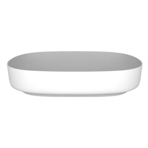 Ovale Basin (With Tray) 550mm Matte White