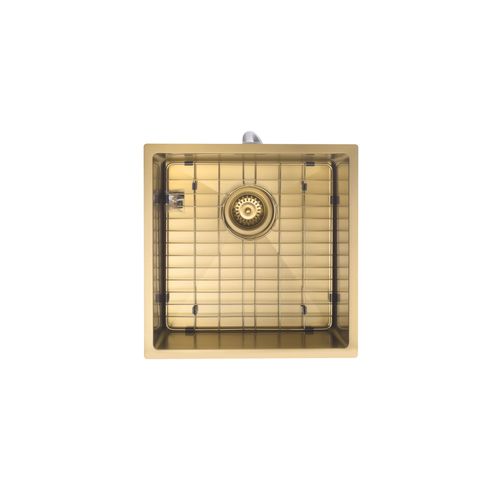 Aspen PVD 400mm Single Kitchen Sink Brushed Brass