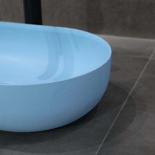 B1151 Hugi Stone Basin Tiffany Blue